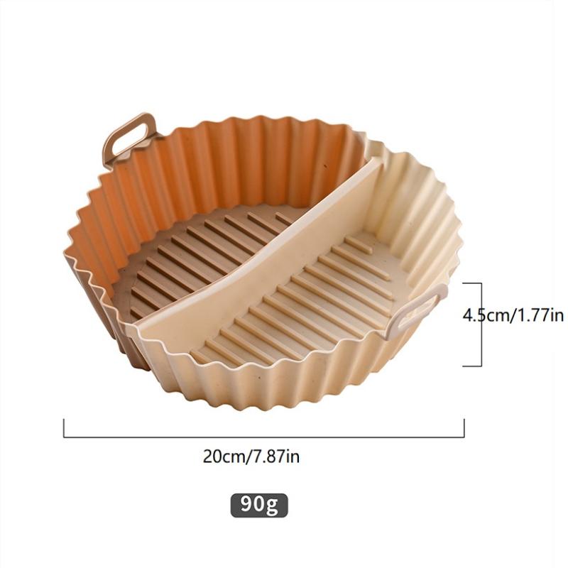 Multifunktionell silikonform för airfryer Högtemperatur bakform Bakning delikatesser Tvådelad avdelning
