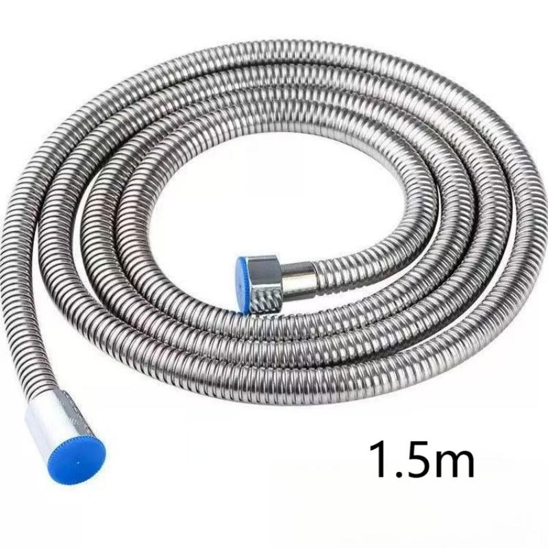 1.5m Stainless Steel Hose Shower Hose Extension Tube Home Shower Tube Extension Tube Water Pipe Draw Tube Bathroom Accessories