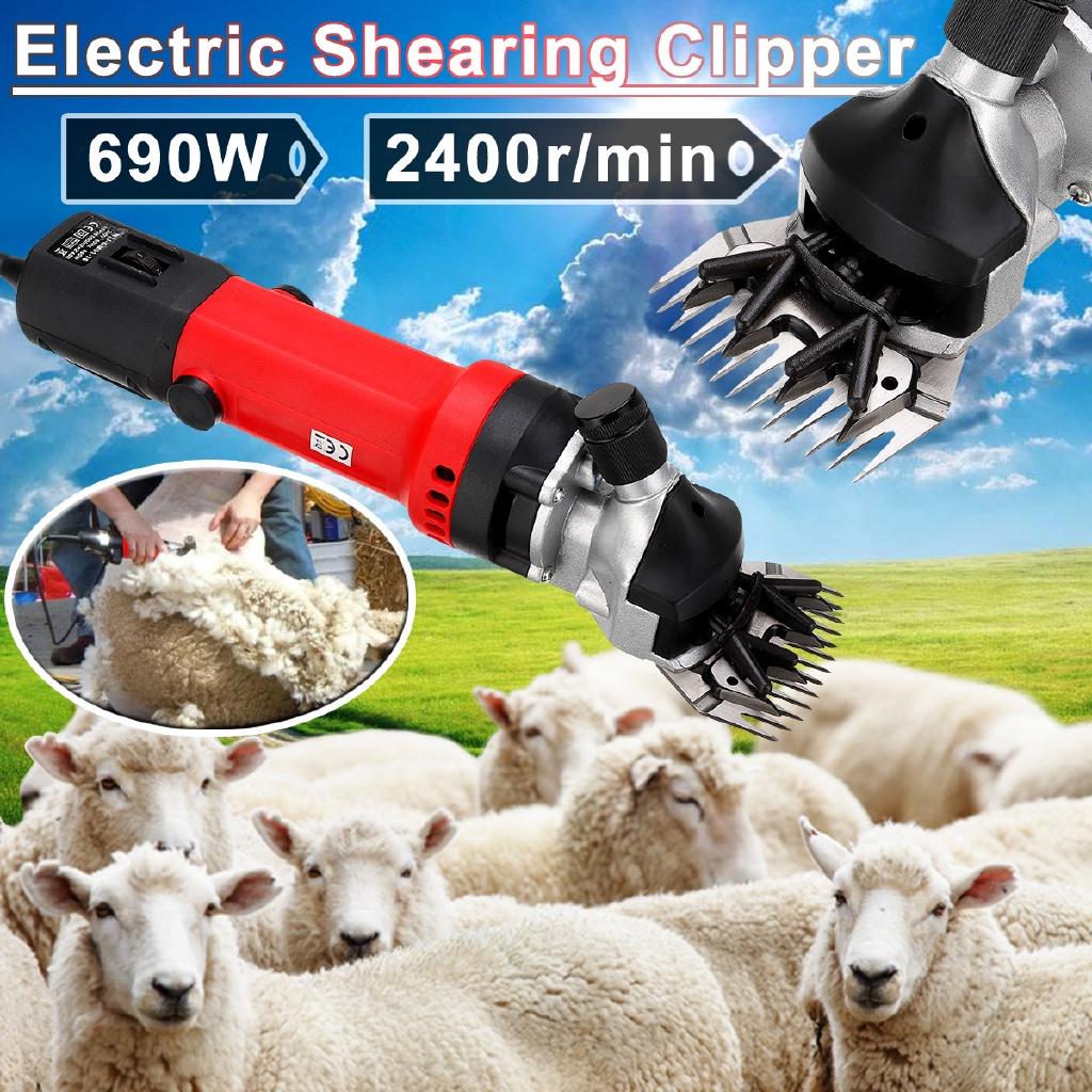 690W  Red Electric Shearing Clipper Pet Sheep Shear Alpaca Goat Farm Wool Cut Trimmer