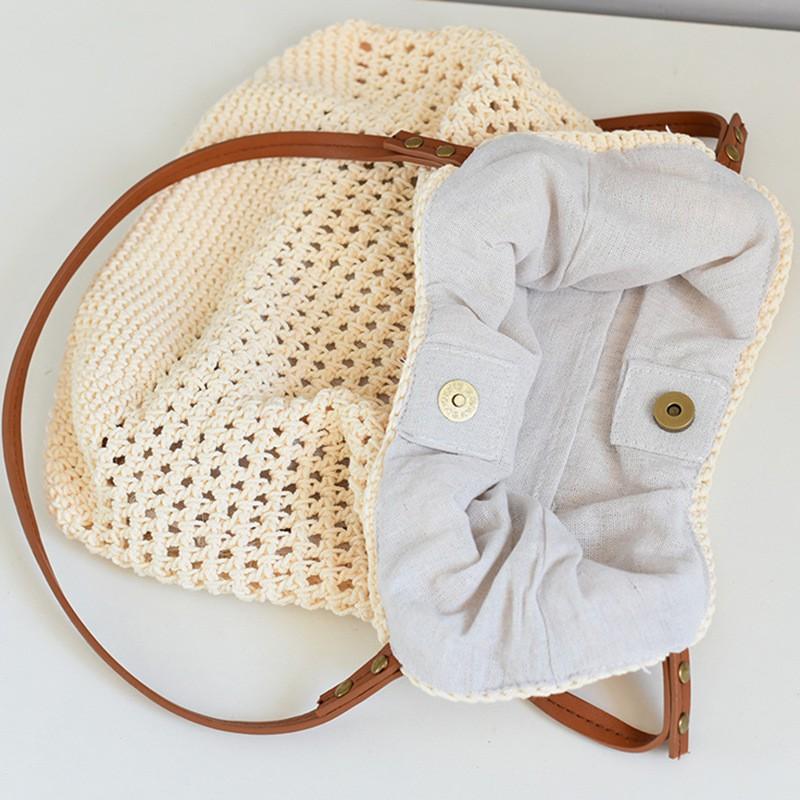 Weaving Beach Holiday Tote Bag Women's Large-capacity Shoulder Handbag