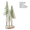 Mini Christmas Tree Artificial Bottle Brush Tree With Wooden Base Small Snow