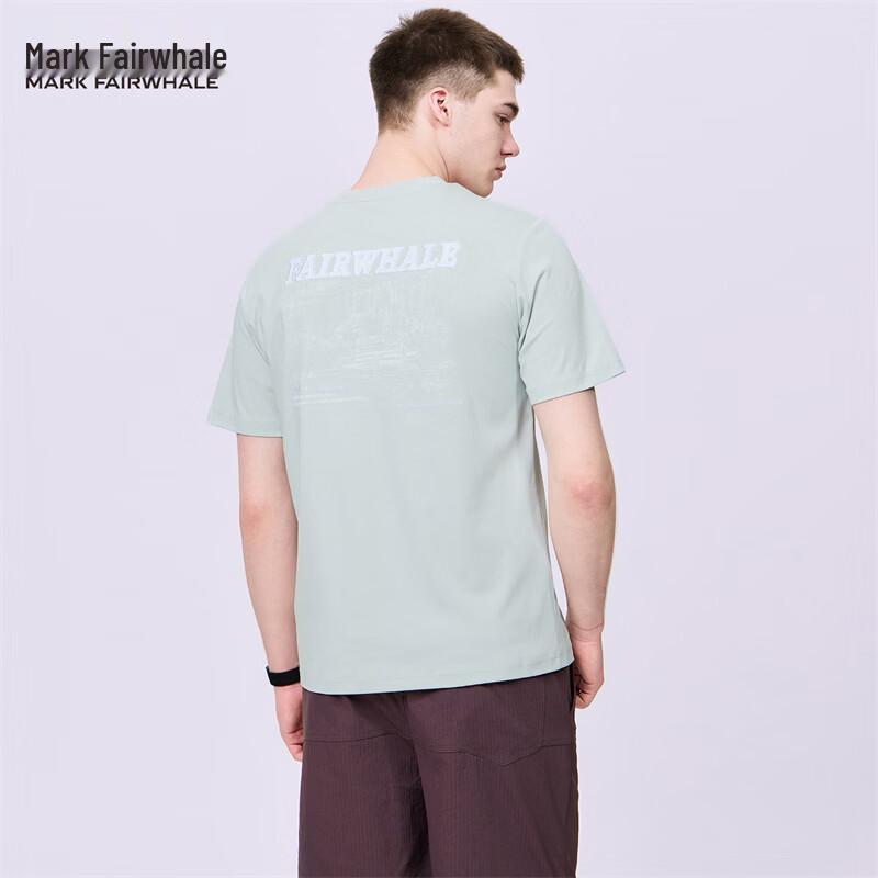

Mark Fairwhale Men s Embroidered Back Crew Neck T-Shirt M