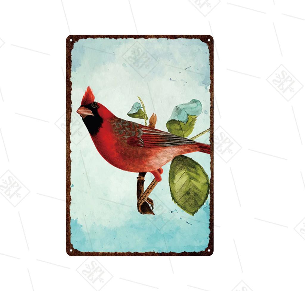 Animal Metal Sign Vintage Forest Park Doorplate Cat Bird Metal Tin Plate Fishing Plaque Bar Wall Sticker Farm Home Decoration