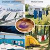 12 Non Slip Clips Windproof Elastic Travel Clothesline with Hook for Outdoor Camping Beach Dormitory RV Portable Drying Tools