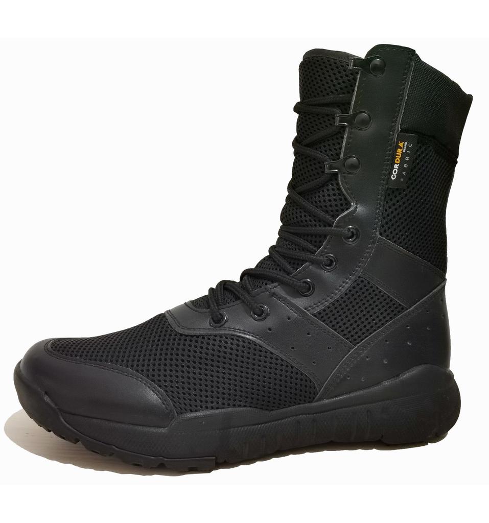 Men's Tactical Summer Desert High-Top Combat Boots - Shock Absorbing, Breathable, Military-Inspired Footwear.