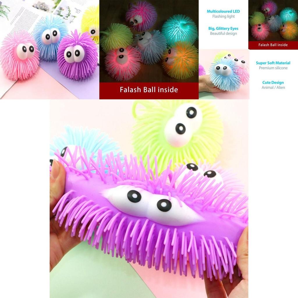 Colorful Alien Jellyfish Light Up Led Squeeze Toy For Stress Relief And Motor Skills