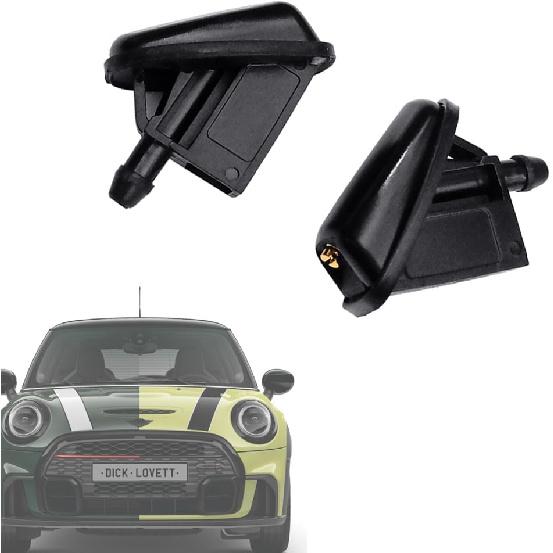 Premium Adjustable Wiper Washer Nozzles Non Heated Fit for Mini Cooper S JCW Cabrio Electric Clubman Countryman 2000- Front Windshield Washer Jet |