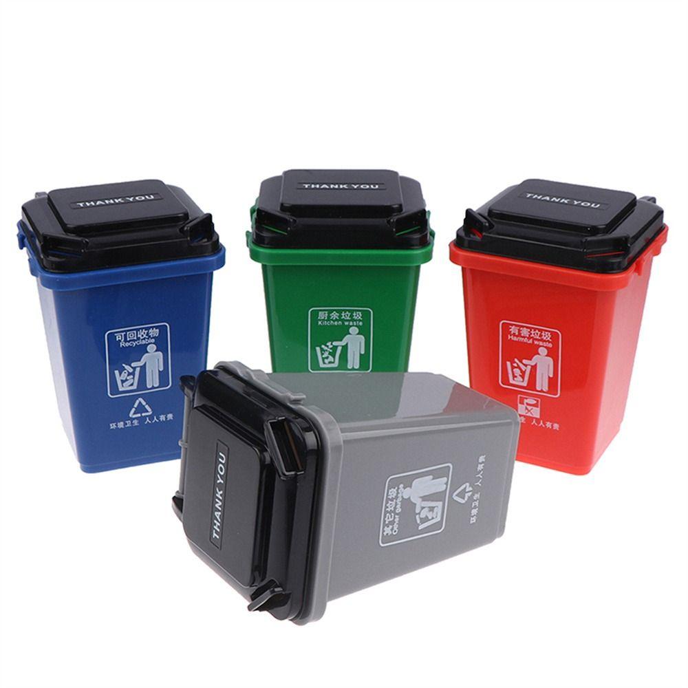 Sorting Decor Toys Home Storage Can Mini Waste Bin Trash Can Model Mini Trash Can Pen Organizer