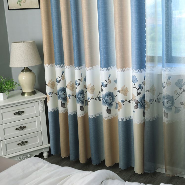 Ready Made Curtains Rose Wedding for Living Room Blackout Sided Print Elegant Romantic Floral Design Door Window Treatment