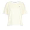 Shop   Women Color Block Round Neck HearT Embroidery Washing ShorT Sleeve T Shir