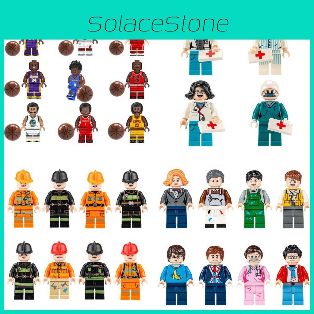 Byens Profesjonelle Ingeniør og Brannmann Minifigurer Byggekloss Sett For Barn