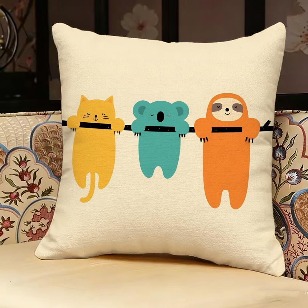 Simple Nordic Modern Anime Pillow Case Pillowcase, Double-Sided Printed, Sofa Cushion, Bedroom Headboard Pillow