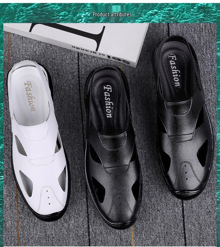 Men's Summer Breathable Cowhide Slip-On Shoes