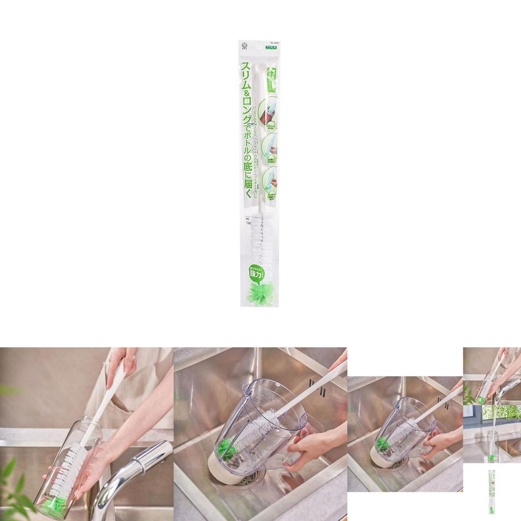 Durable Plastic Bottle Brush With Nylon Bristles For Home And Kitchen Use