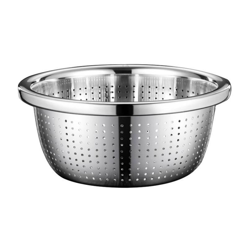 Drain Bowls Fruit Dish Creative Storage Baskets Household Kitchen Wash Vegetables Drain Baskets Stainless Steel Mate