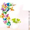 12pcs/set Colour 3D Butterfly Stereo Wall Decoration PVC Magnetic Refrigerator Sticker Simulated Butterfly Scene Layout TMZ