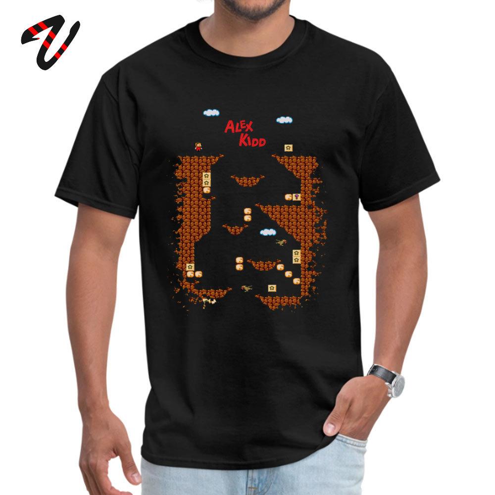 Alex Kidd in Miracle World 2019 Popular Adult Tshirts Round Neck Kazakhstan Sleeve Porg T Shirt Casual Tee Shirts Game T-shirts S разноцветный