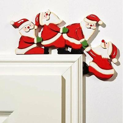 Weihnachts-Türrahmen-Dekoration Weihnachtsmann Holz-Weihnachtsdekorationen Frohes Neues Jahr 2025 Türrahmenverkleidung Holz Weihnachtsdeko