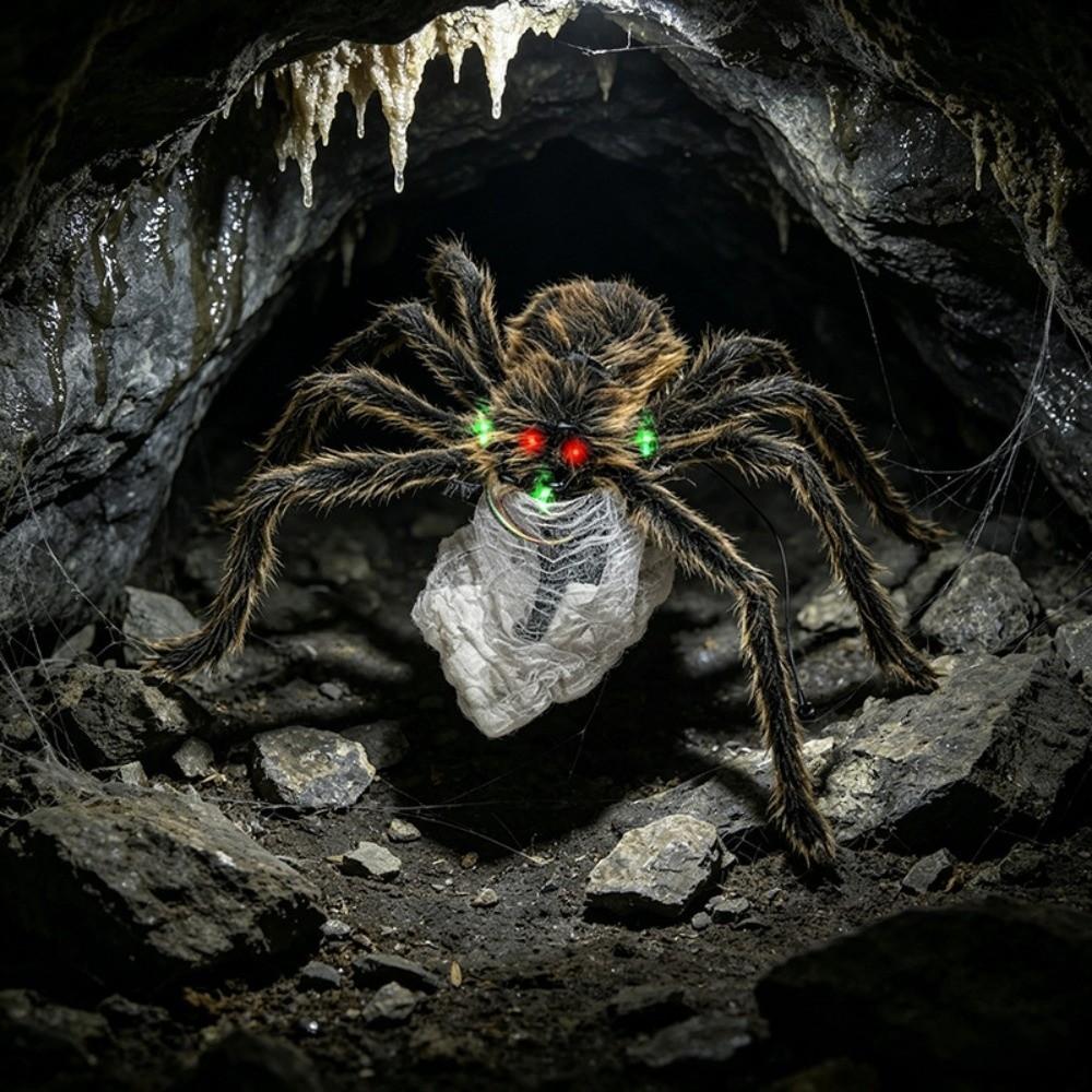Realistic Plush Plush Spider Bendable Legs Bar Decorative Props Spider Props Haunted House