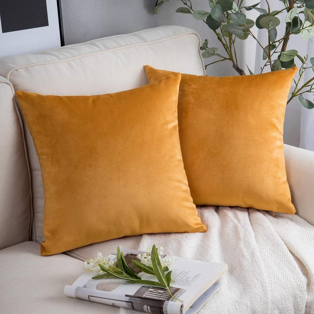 Velvet Seat Cushion Cover Solid Color Pillow Cover Nordic Simple Ins Style Pillow Velvet Pillow Cover Cushion