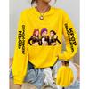 Fashion Women's T-shirt Demon Hunters Anime Print Girl Daily Casual Pullover Spring And Autumn Long Sleeve Sweatshirt Women's Top Tees Clothing