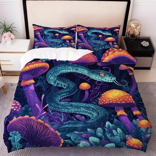 Snake Duvet Cover Duvet Cover With Snake Pattern Suitable For Children Kids And Adults Warm Soft Comfortable And Breathable
