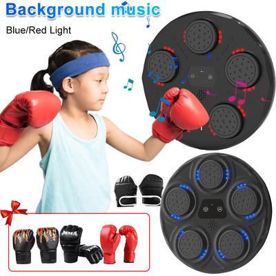 Music Boxer Blue/Red Light Boxerské podložky Nástěnný terč s hudebním pozadím Děrovací zařízení pro děti Dospělí