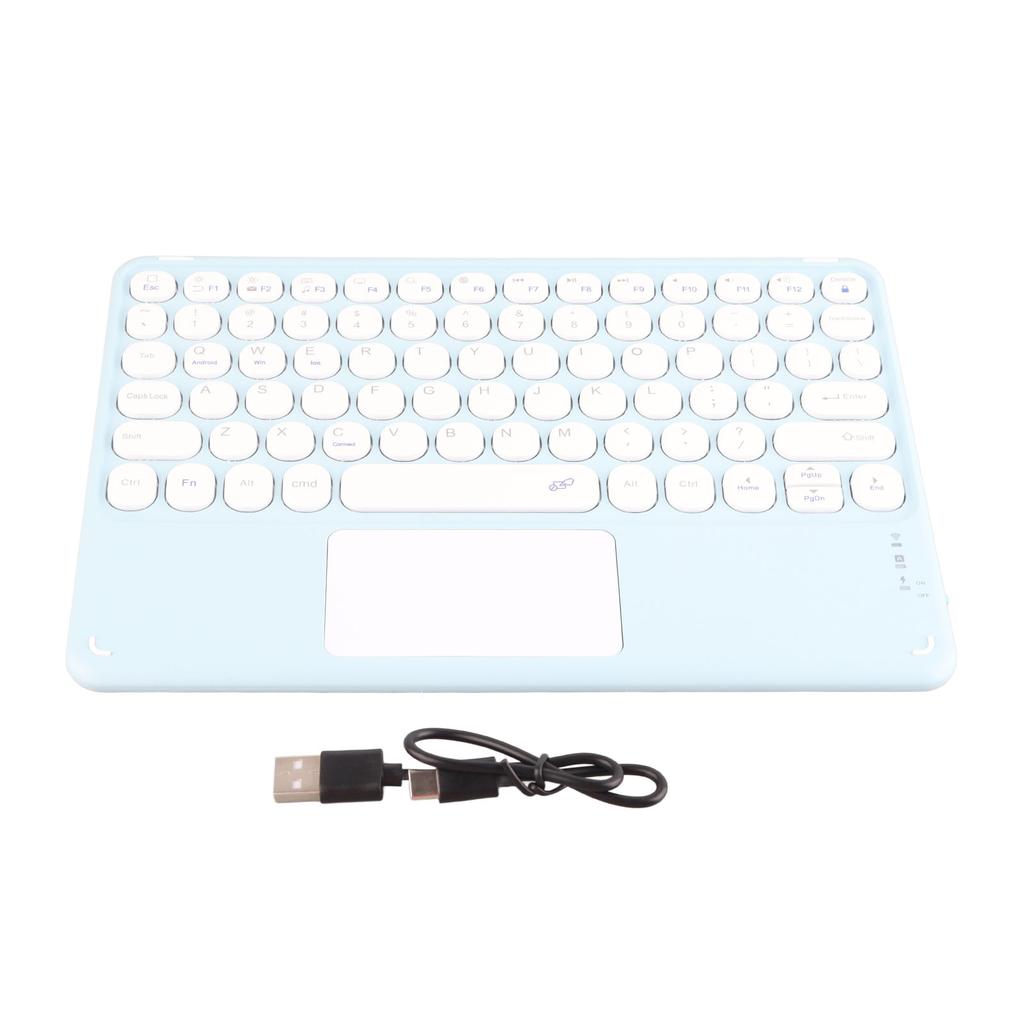 Touch Wireless Keyboard Round Keycaps Ergonomic Design Ultra Thin Smart Touch Wireless Keyboard for