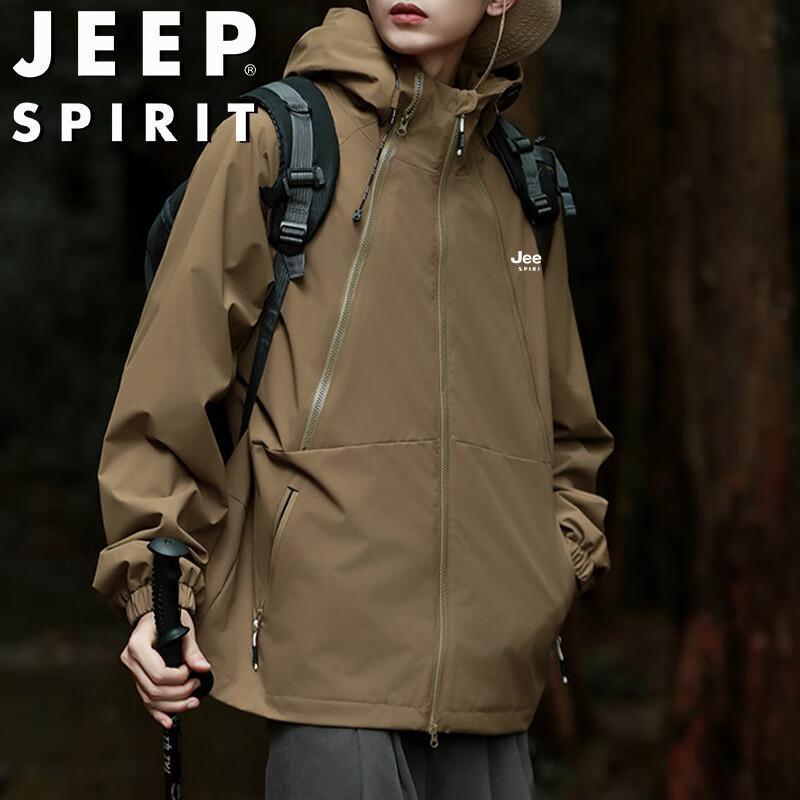 JEEP SPIRIT Men's Hooded Casual Outdoor Jacket