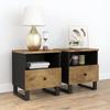 Day and Night - Day and Night Bedside Tables 2 Pcs Solid Mango Wood Plywood