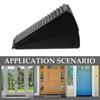 Door Stopper Rubber Door Wedge Heavy Duty for Home Use 3Pcs Black
