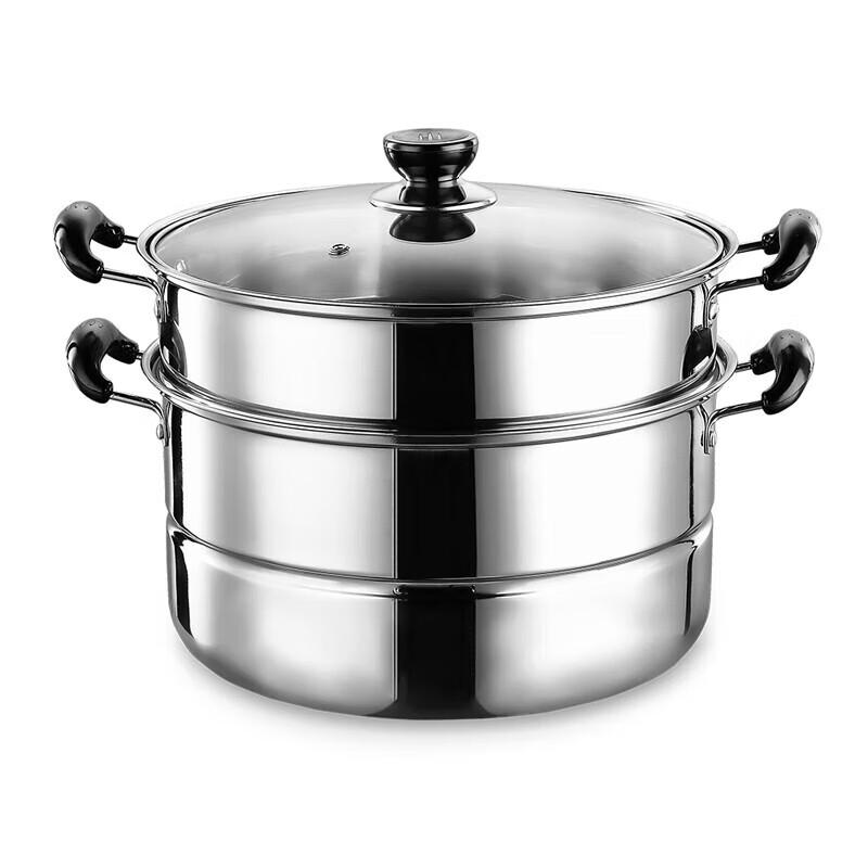 Deslang 26cm Stainless Steel Double-Layer Steamer