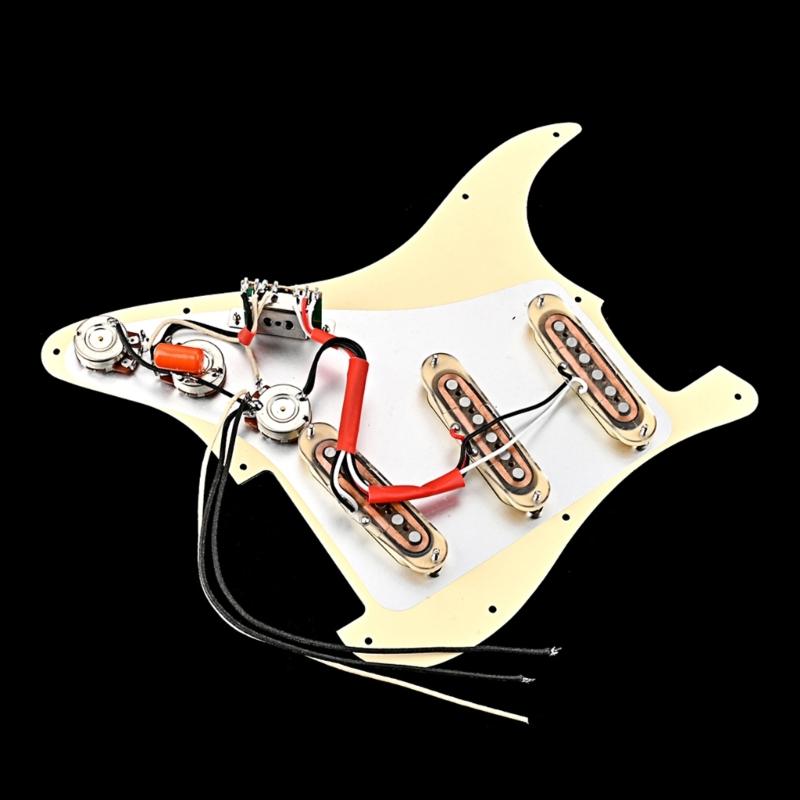 Loaded Prewired Pickguard 11 Holes Electric Guitar Single-Coil Pickup Pickguard Prewired Scratch Plate Replacement