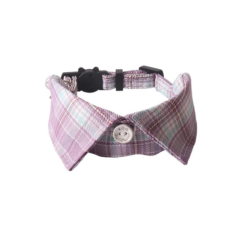 New Pet Cat Collar British Gentleman Plaid Bow Tie Stylish Accessory for Cats Dog Accessories Cat Collar Dog Y Harness