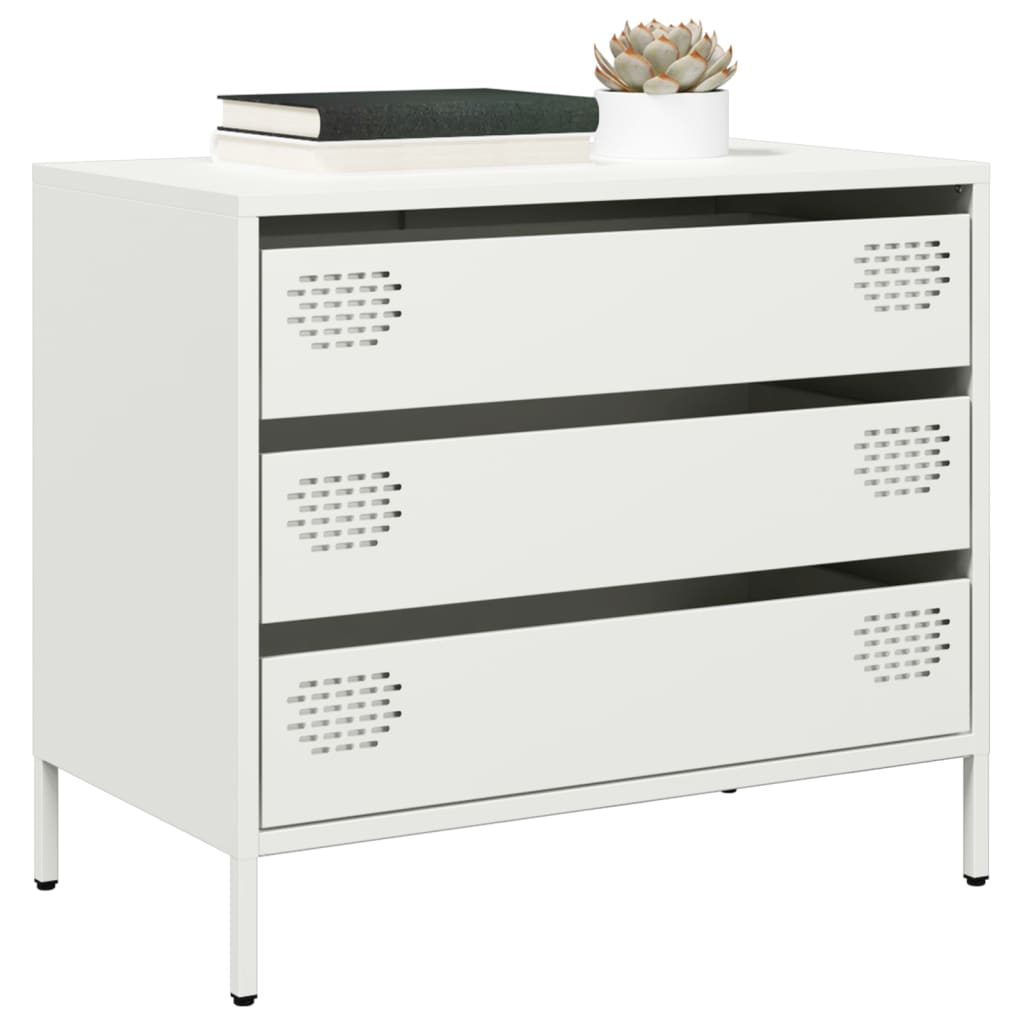 Sideboard White 68 x 39 x 58.5 cm Cold Rolled Steel