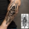 Black & White Snake Dragon Skull Waterproof Temporary Tattoo Sticker for Arm/Leg.