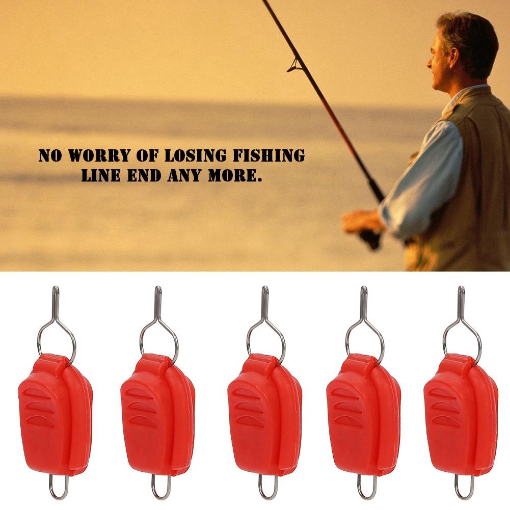 Baitcasting Reel Fishing Line Holder Clip Buckle Stopper (Red)