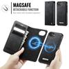 For iPhone 17e Magnetic 2-in-1 Detachable Wallet Case MagSafe Compatible RFID Blocking Card Holder Kickstand Shockproof Cover