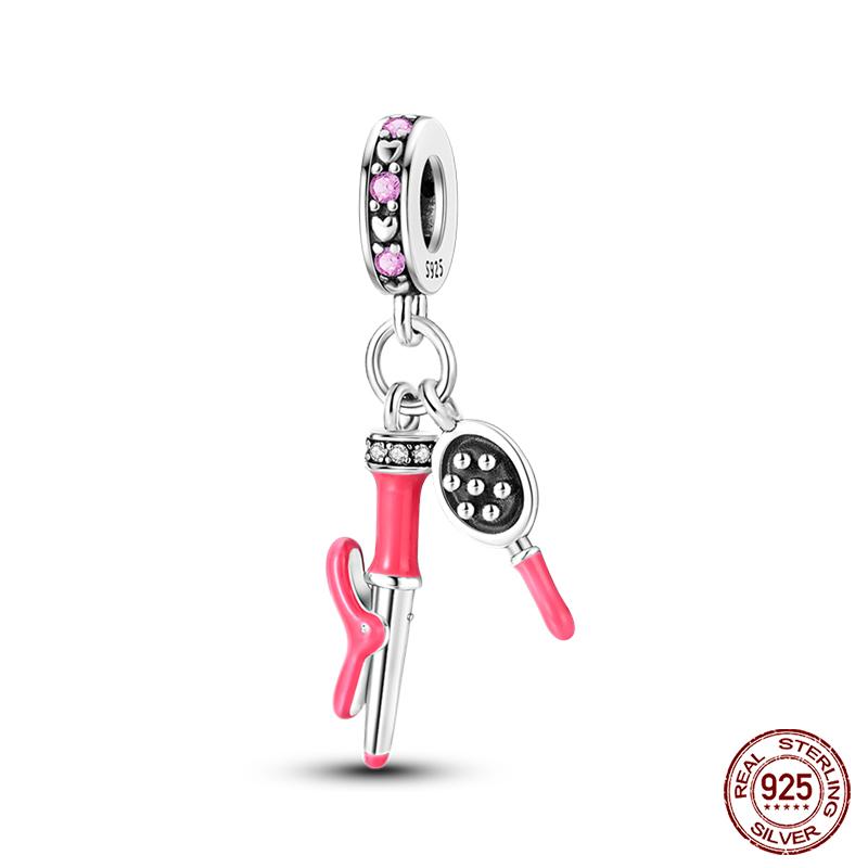 100% Copper High Heels Lipstick Lifestyle Collection Charm Beads For Brand Original Bracelet Diy Jewelry