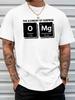 Unisex Beige Crew Neck Tee Chemistry Eleunisext Pun Print Oversized Short Sleeve Unisexs Summer Streetwear Casual Daily Basic Wear Top