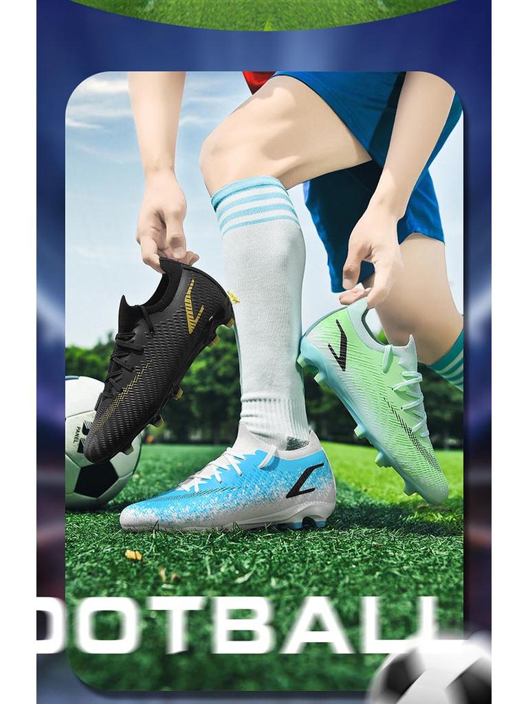 Unisex AG Long-Spike Non-Slip Soccer Shoes for Artificial Turf