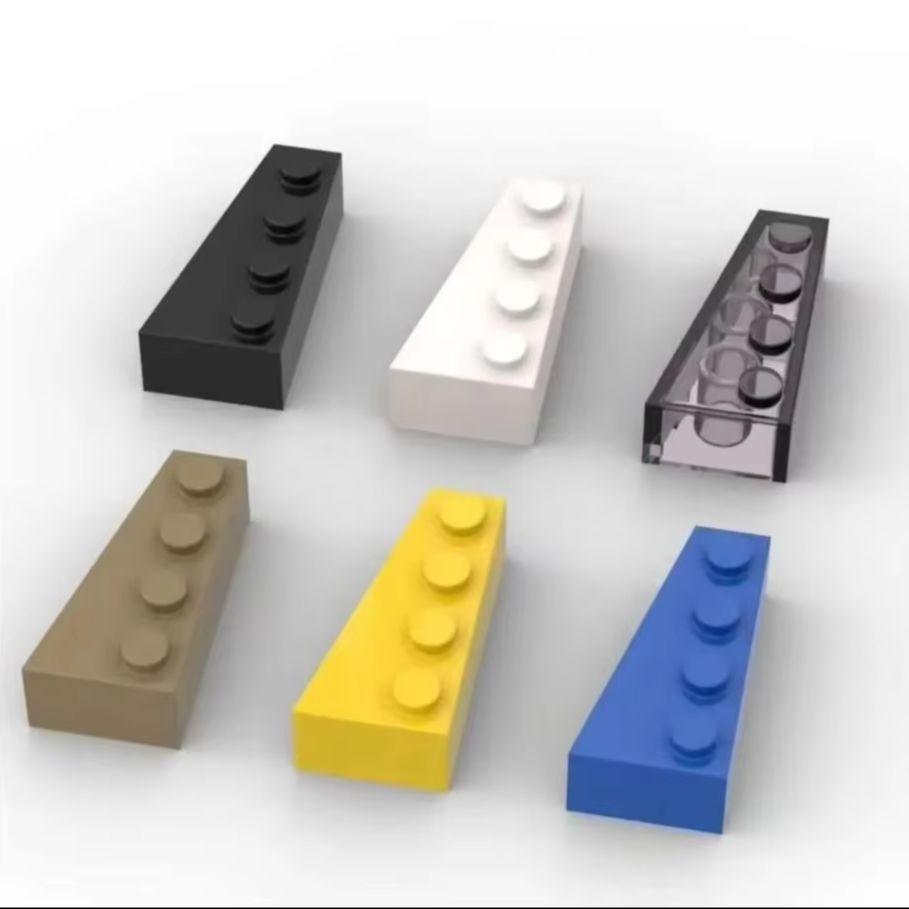 Non-Toxic Moc 10Pcs 41768 4X2 Plate Wedge Left Building Blocks Kit House Castle Board Bricks Particle Toys Children Birthday Xmas Gifts