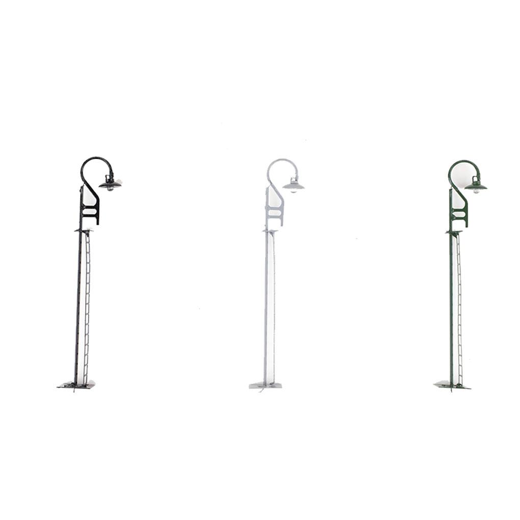 Modelo Ferroviário Luz Ao Ar Livre Branco Quente Artesanato LED Poste de Luz Escala 1: 87 Micro Paisagem Leve Lâmpadas de Parque Decorações