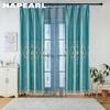 1 stk Eksotisk Luksus Semi Mørkleggende Blå Broderte Mørkleggingsgardiner for Stue Soverom Hjemmeinnredning