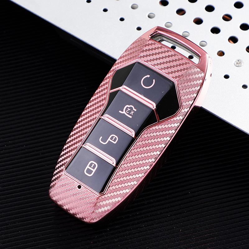 

Carbon Fiber TPU Car Key Case for BYD Tang & Song