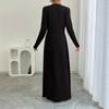 Women's Open Front Long Sleeve Cardigan Loose Fit Casual Solid Long Coat