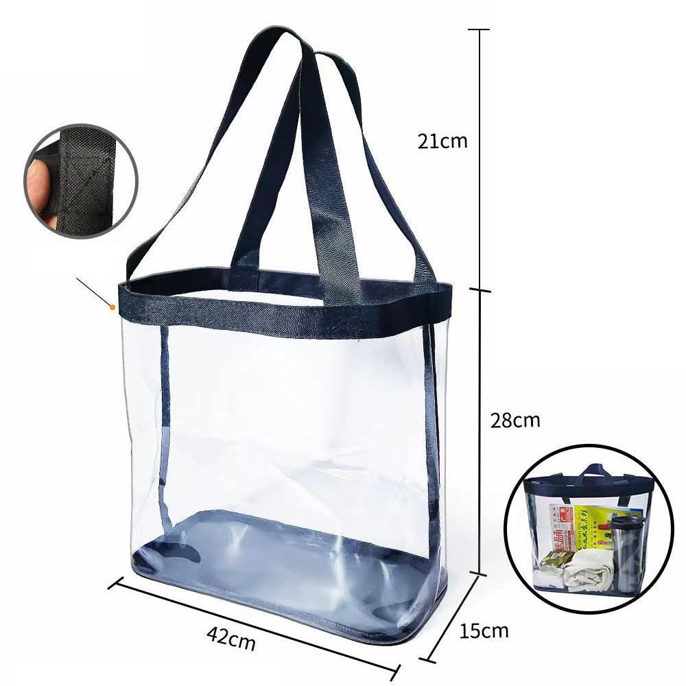 

Прозрачная сумка из ПВХ для женщин и мужчин, большая вместительная сумка, пляжная сумка чистый