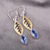Tanzanite Handmade Gemstone Earrings, 925 Solid Sterling Silver Pendant Antique Jewelry, Earrings For Engagement Gift