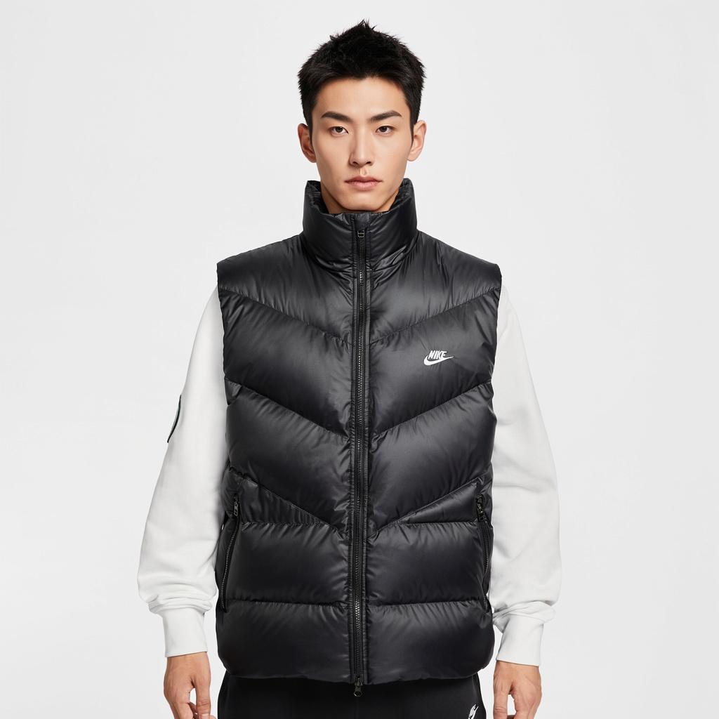 Nike Windrunner Statement Logo Wasserabweisende Lockere Daunenweste Warm Ärmellos Herrenweste HV2721-010
