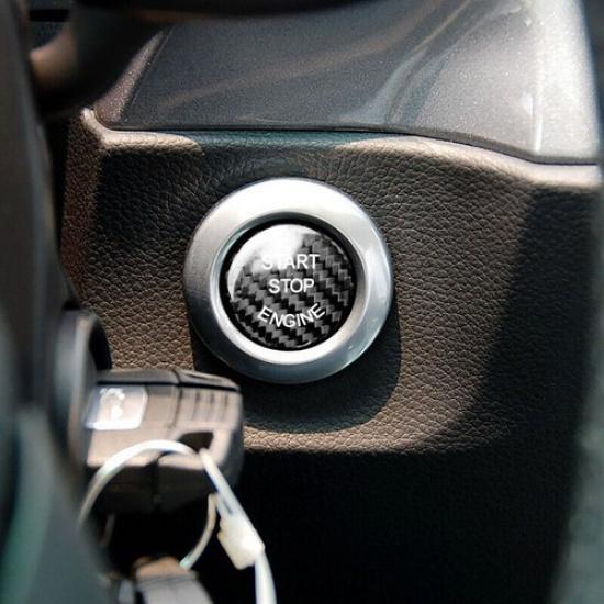 Engine Start Stop Push Button Cover&Ring Trim Black For BMW E90 E92 E93 09-2012